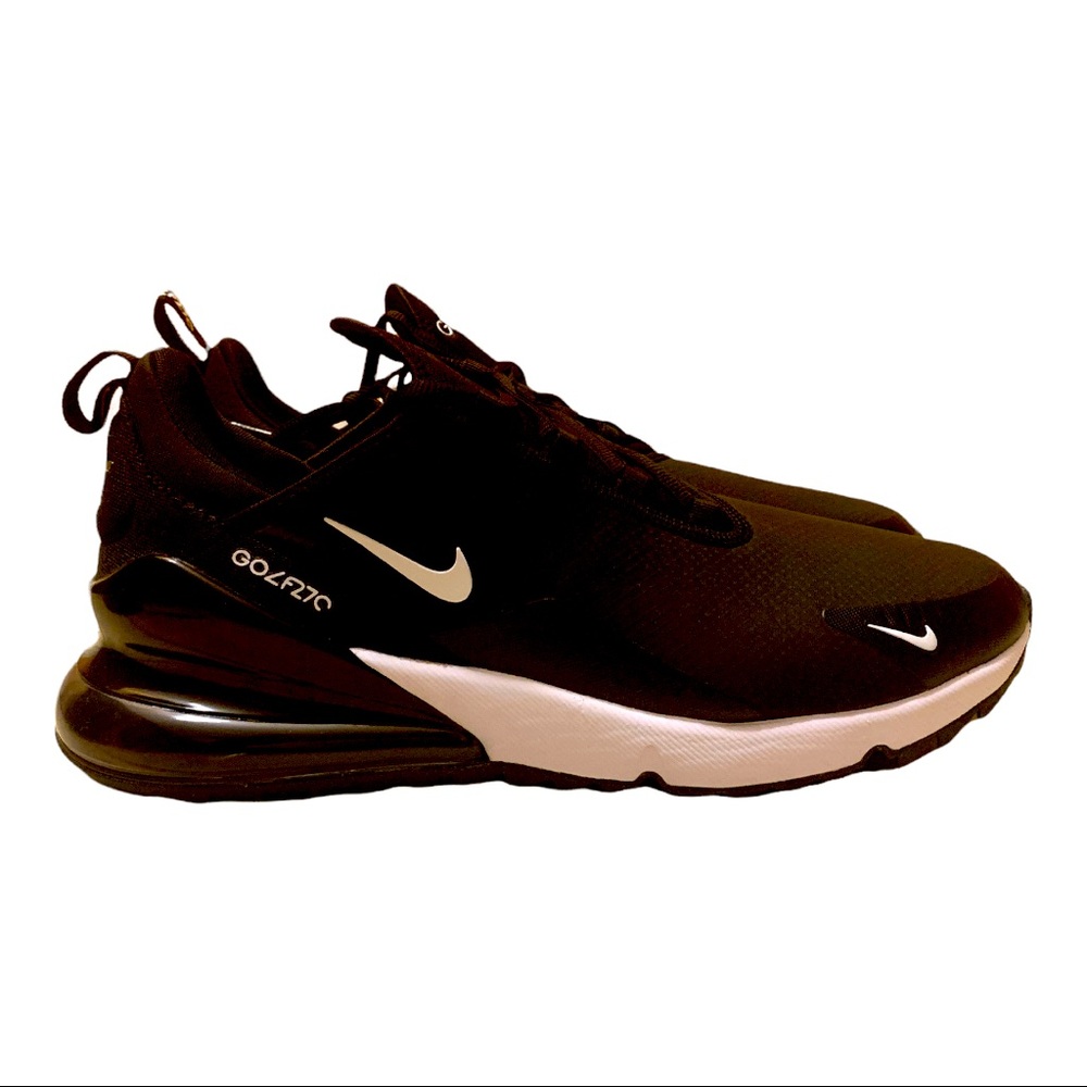 Size 13 Nike Air Max 270 G Golf Shoes Black White CK6483-001.